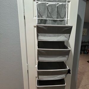 Over-the-Door Gray Storage Organizer